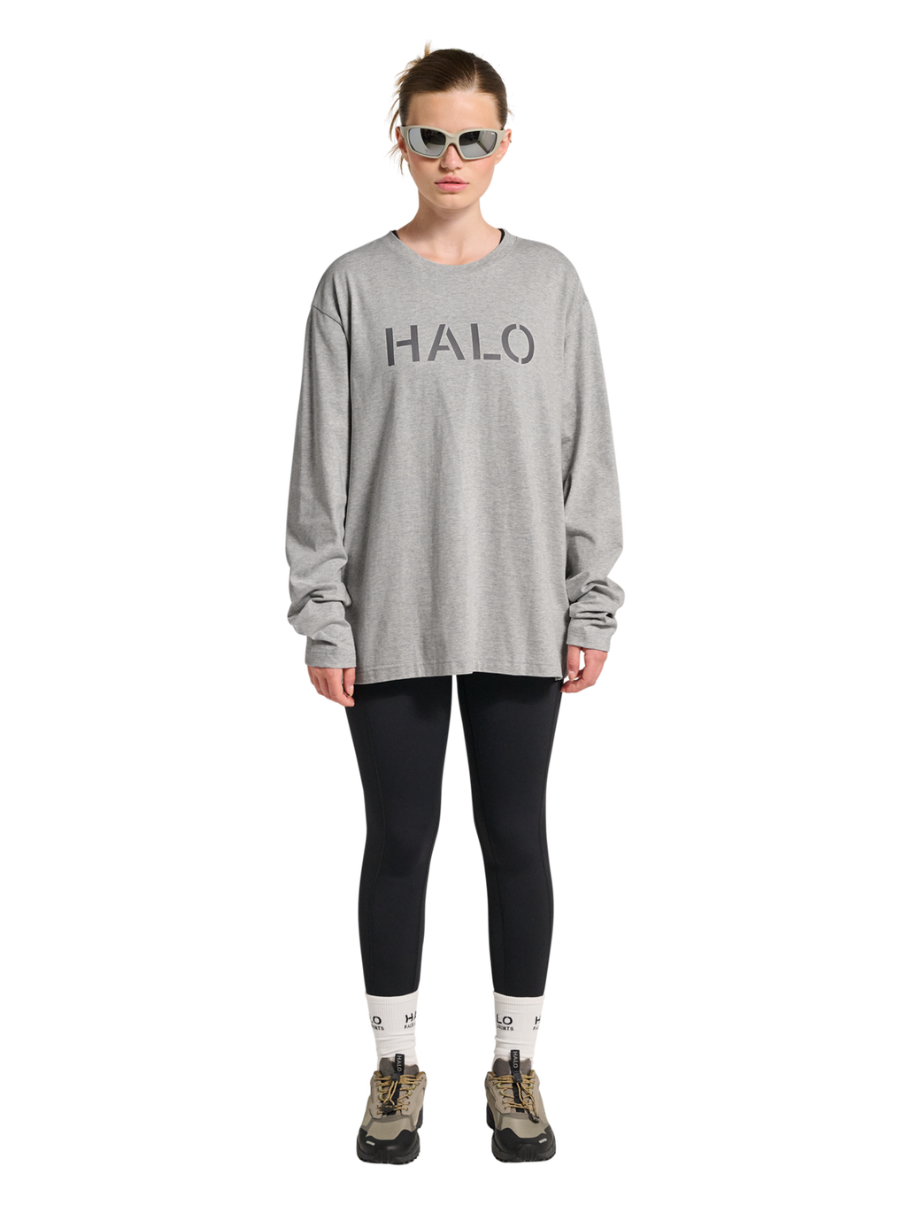 HALO UNIFORM LS, LIGHT GREY MELANGE, model