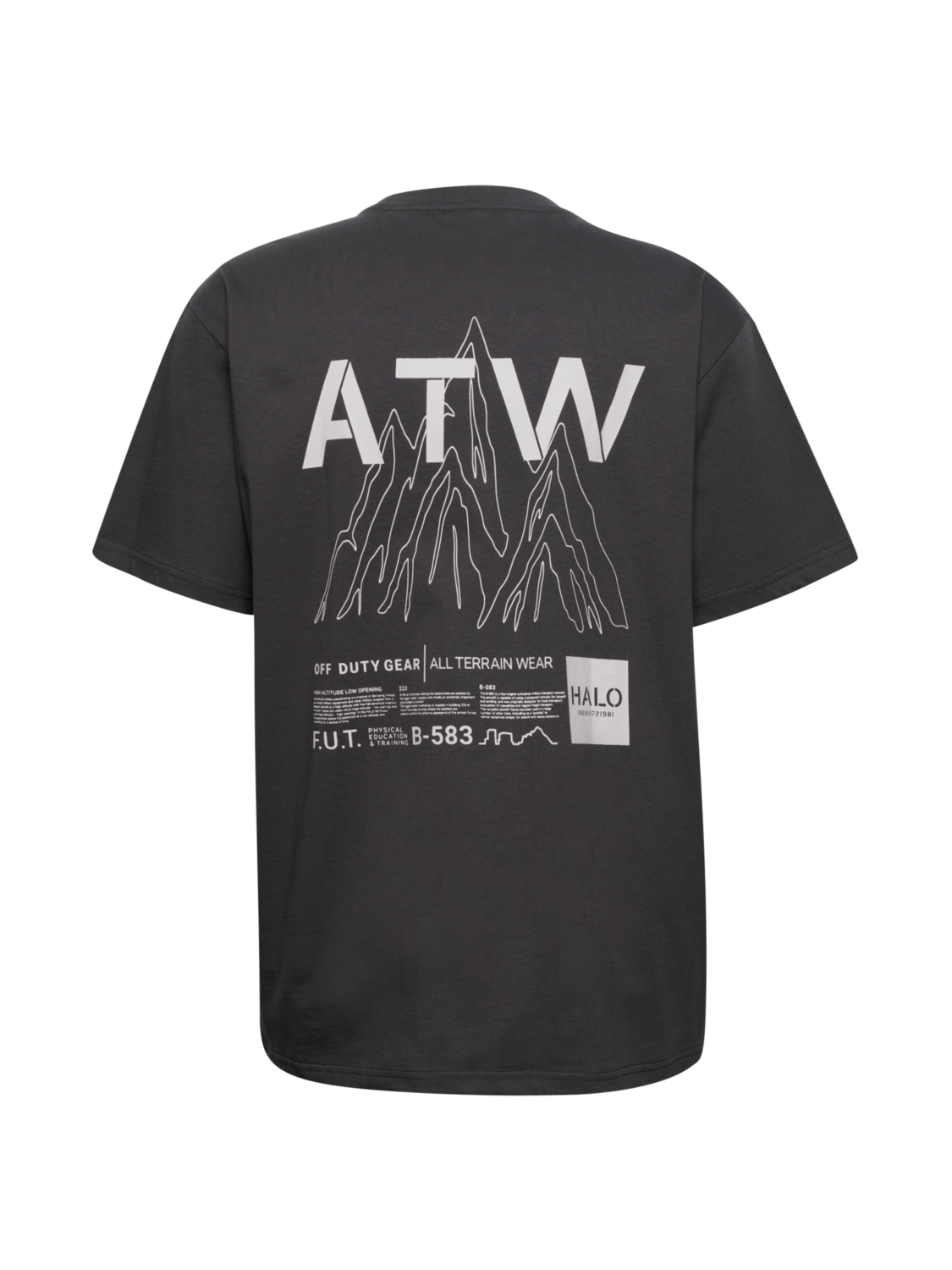 HALO GRAPHIC T-SHIRT 02, RAVEN, packshot