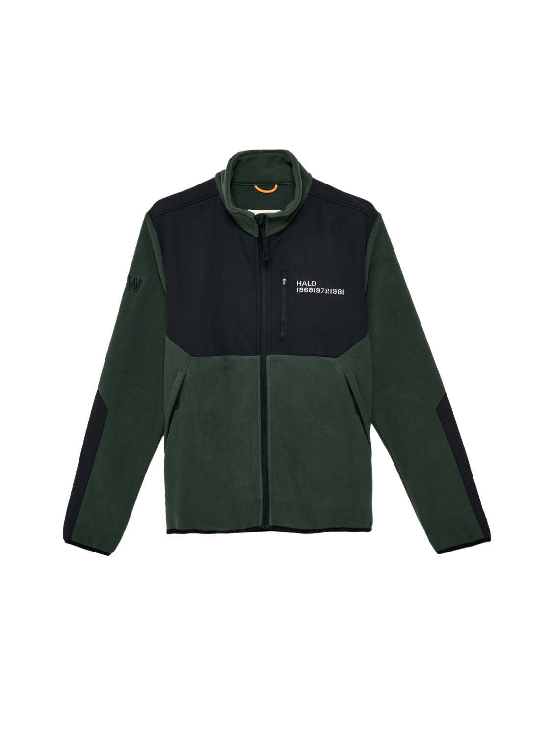 HALO BLOCKED ZIP FLEECE, DEEP FOREST, packshot