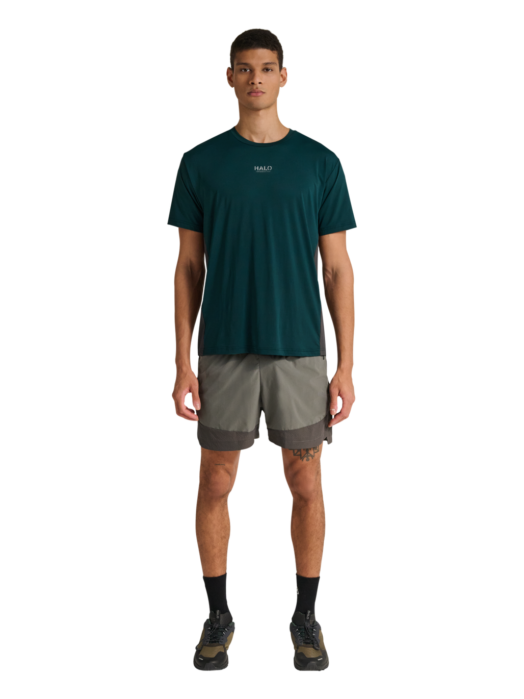 HALO DIVISION T-SHIRT, SEA MOSS, model