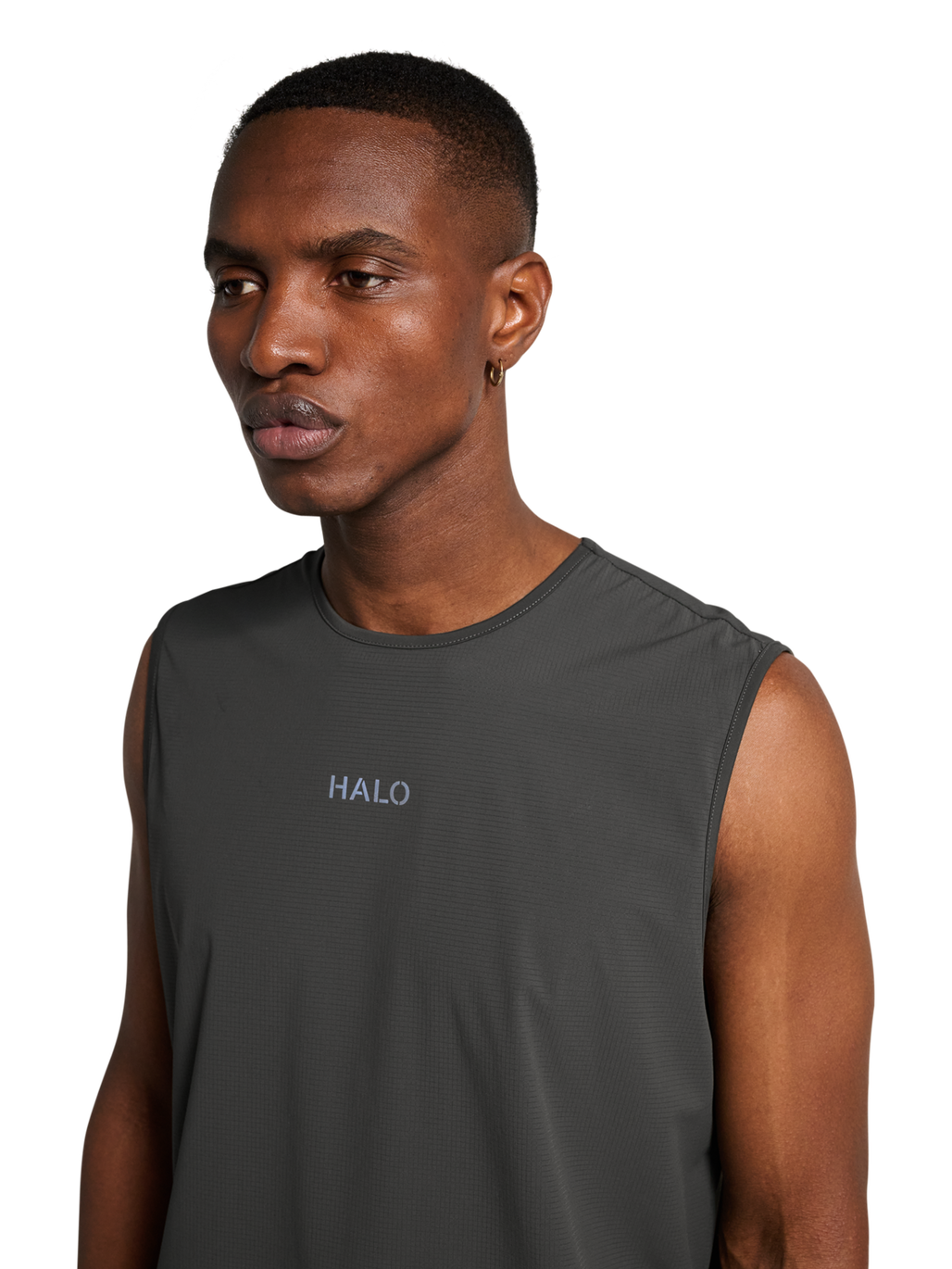 HALO DIVISION TANK TOP, RAVEN, model