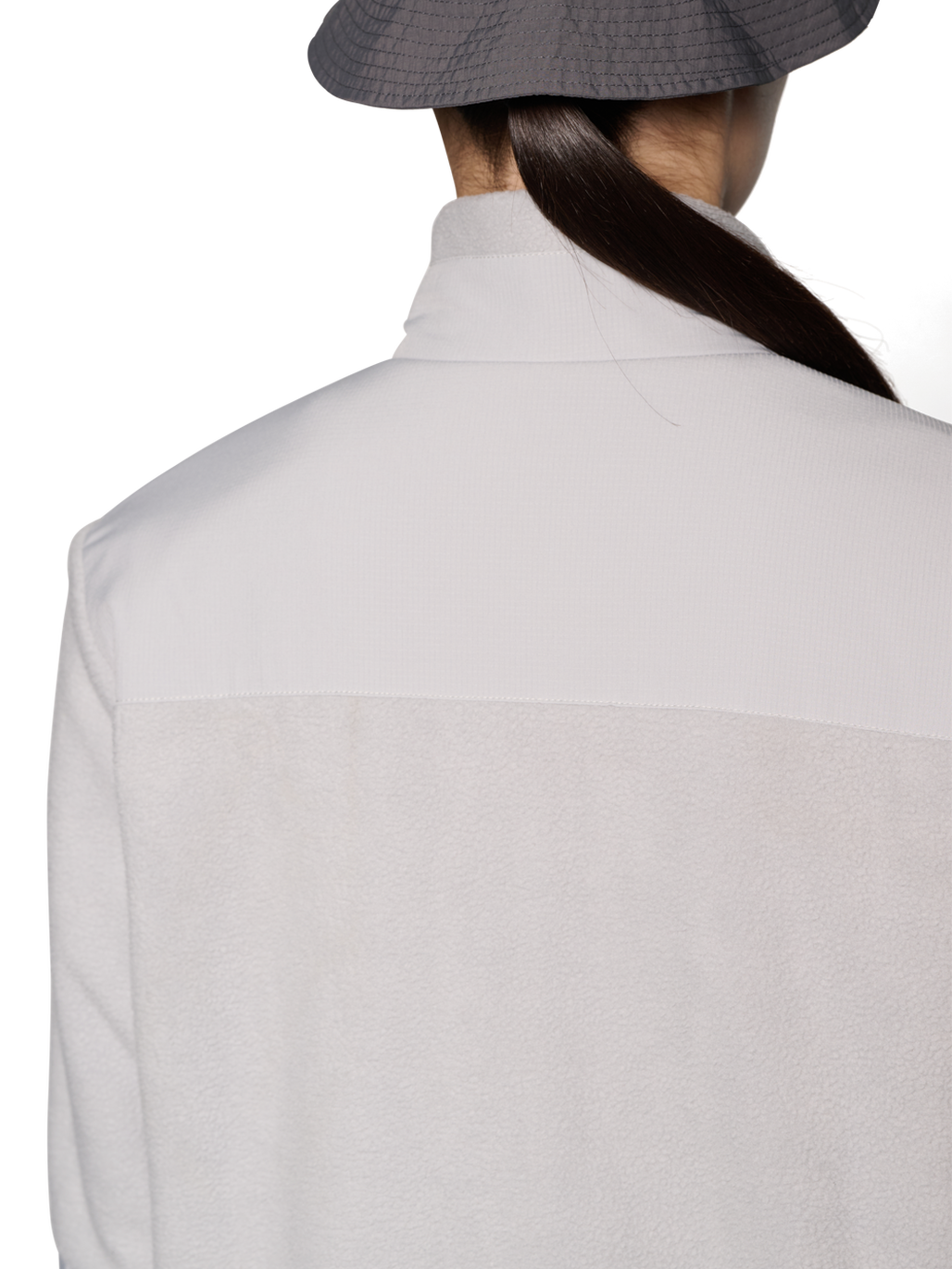 HALO TEDDY FLEECE JACKET, HARBOR MIST, model