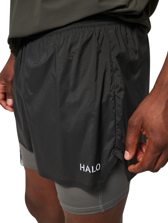 HALO 2 in 1 RUNNING SHORT, RAVEN, model