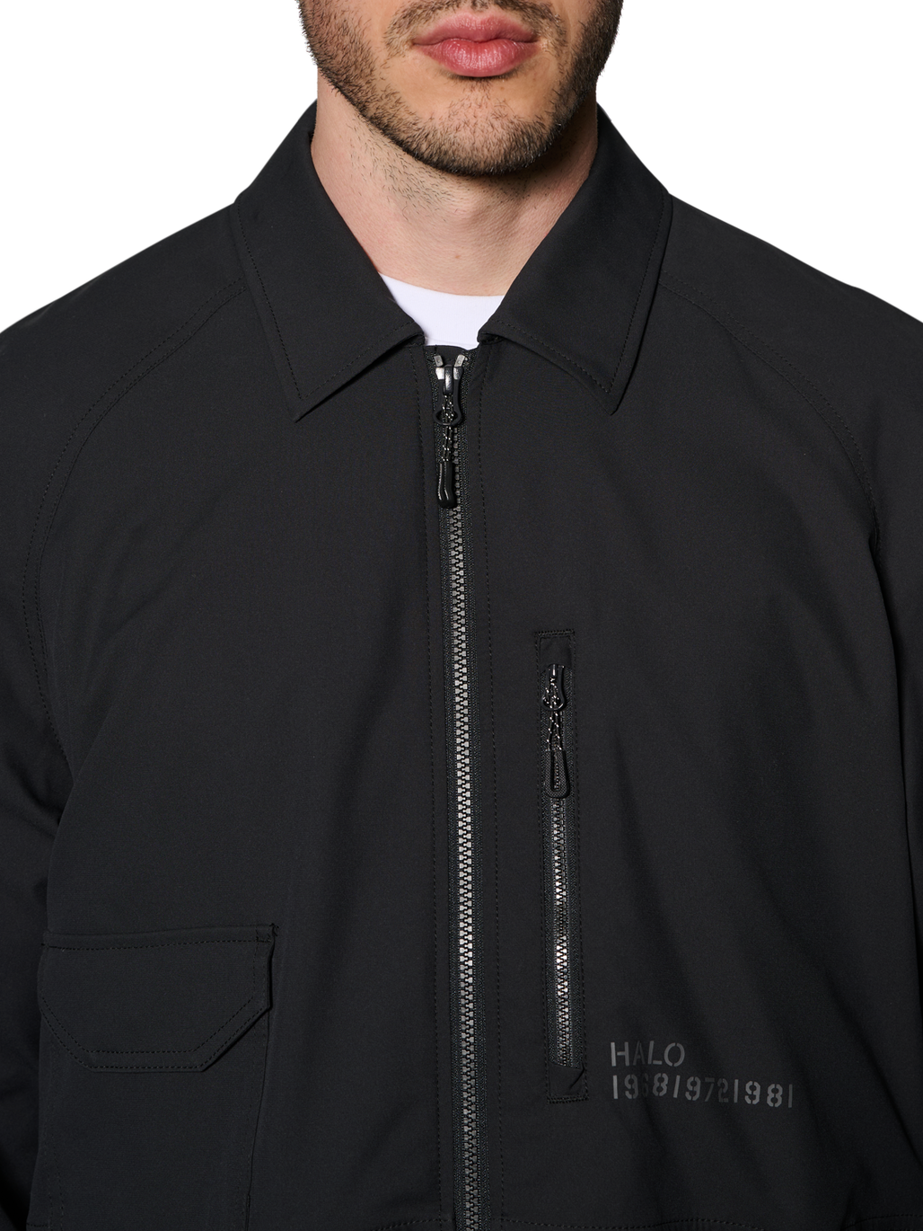 HALO ENFORCER OVERSHIRT, BLACK, model