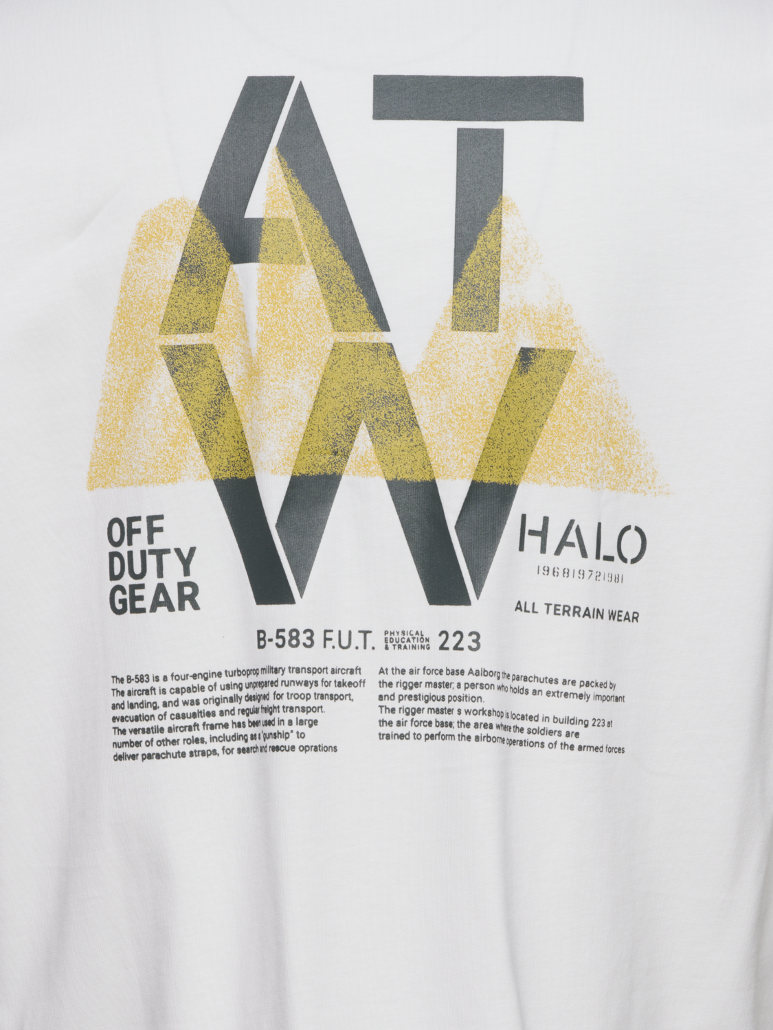 HALO GRAPHIC T-SHIRT 04, MARSHMALLOW, packshot