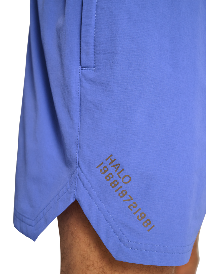 HALO SHORTS, BAJA BLUE, model