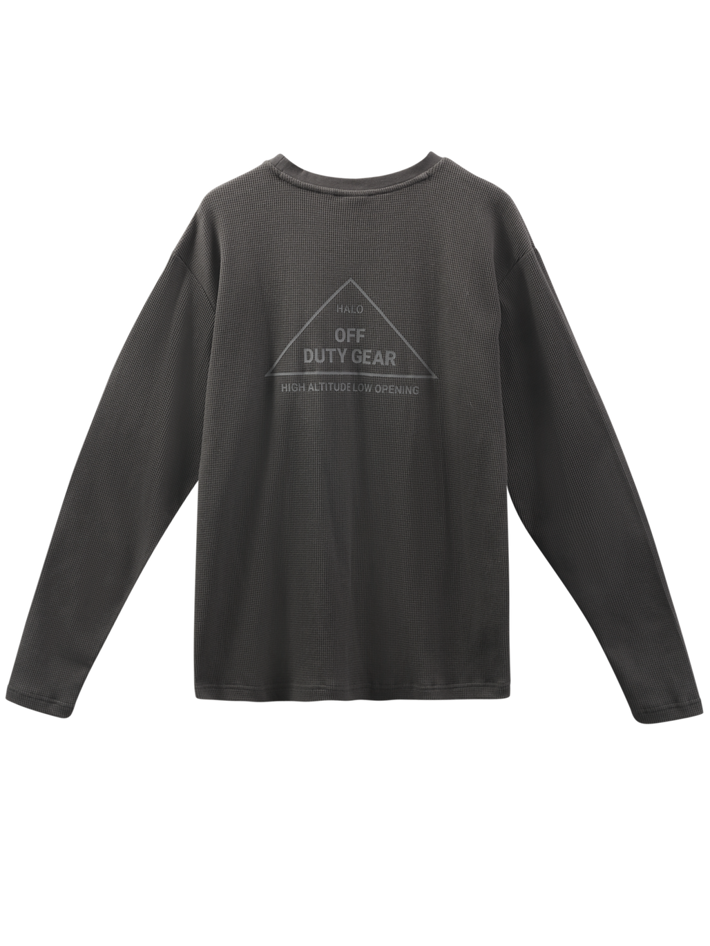 HALO GEAR WAFFLE L/S T-SHIRT, RAVEN/RAVEN, packshot