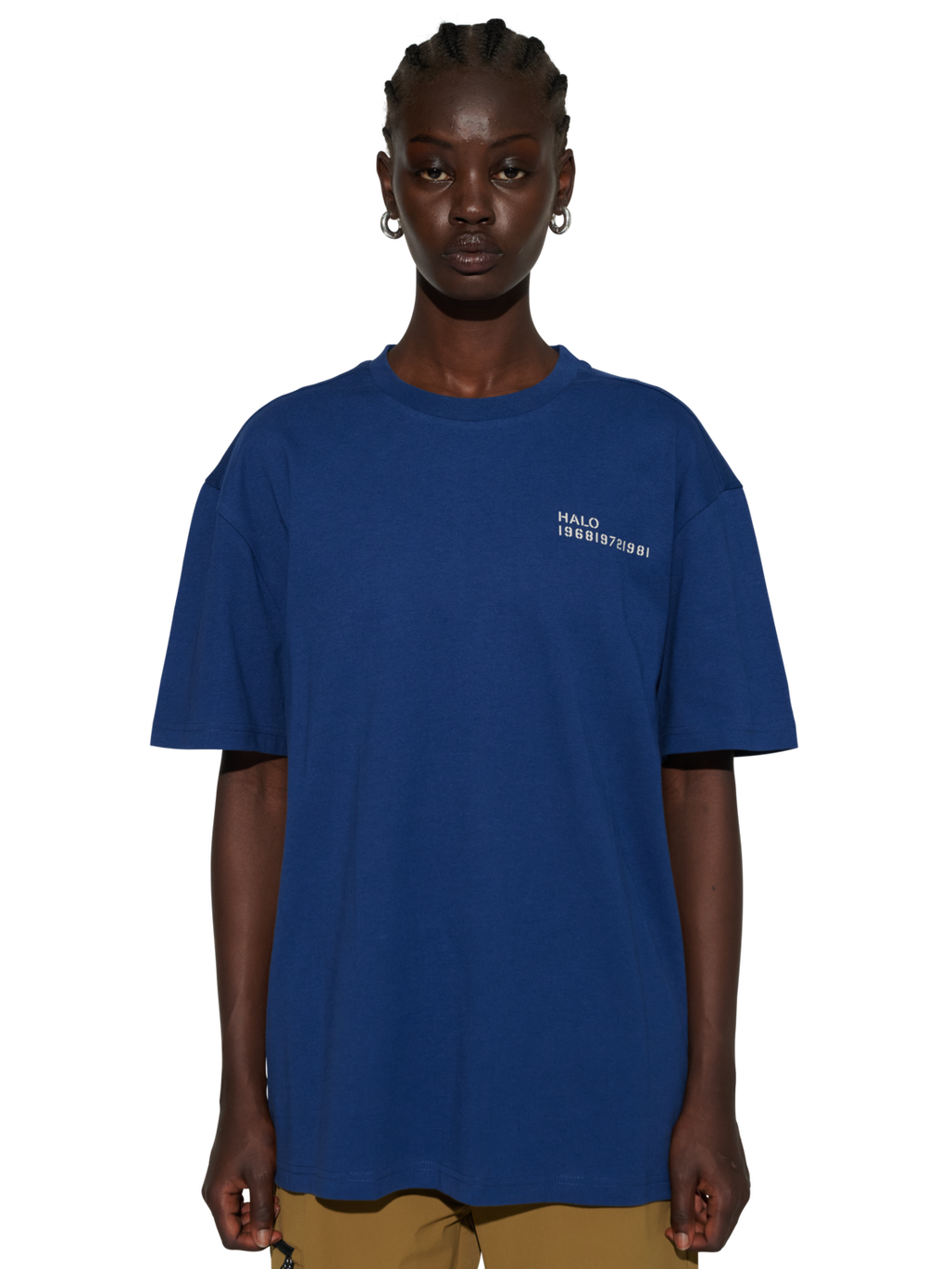 HALO COLD SHORE T-SHIRT, SARGASSO SEA, model