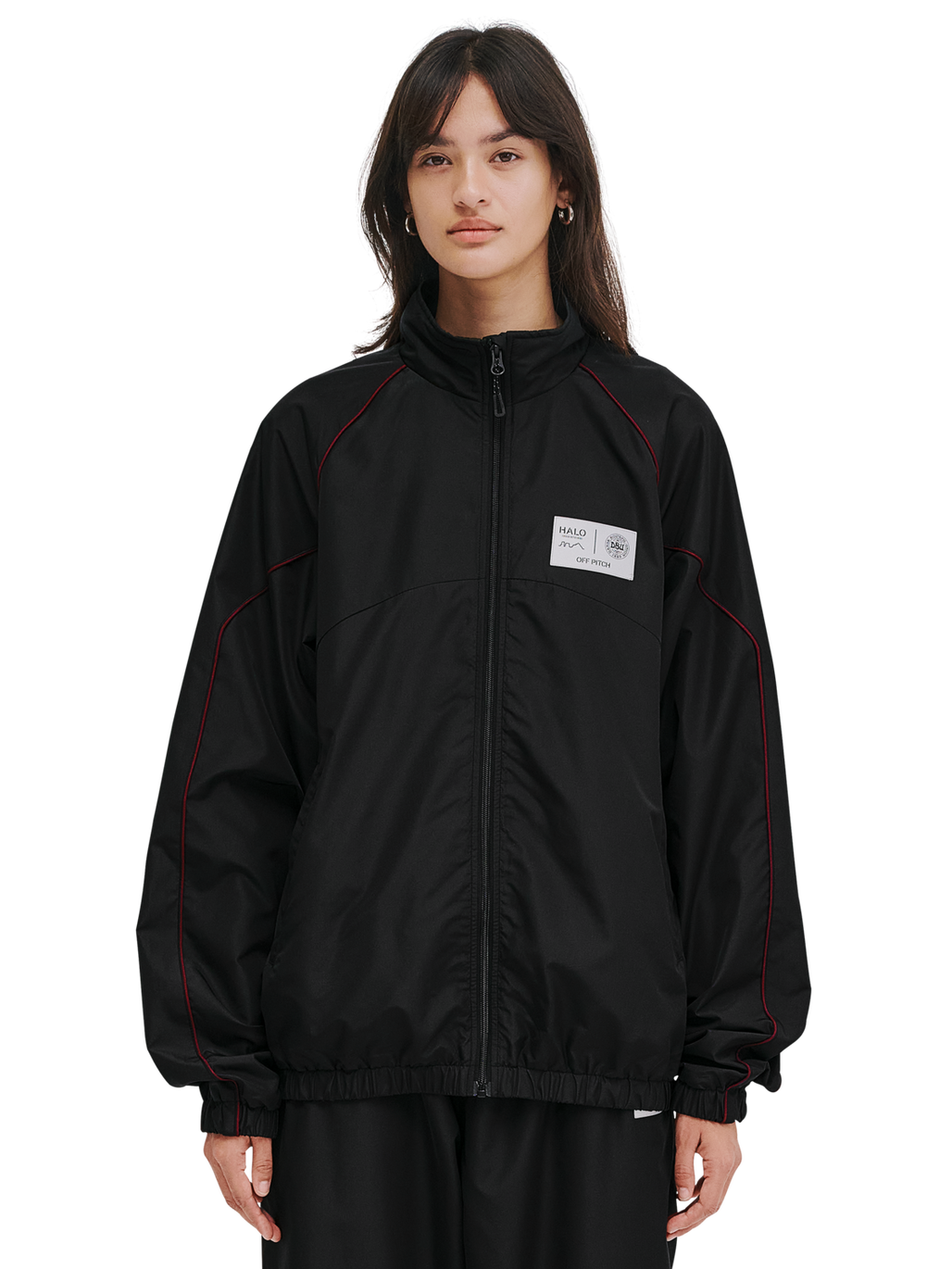 HALO DBU TRACKSUIT  JACKET, BLACK, model