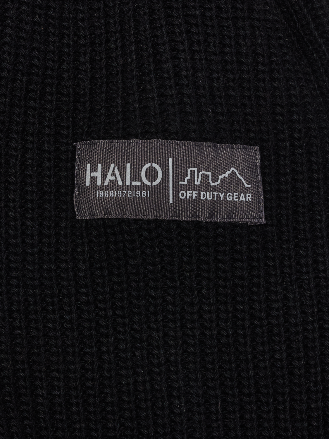 HALO WOOL CREW KNIT, BLACK/BLACK, packshot