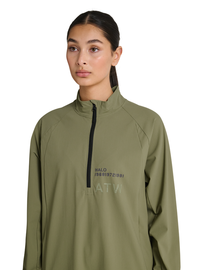 HALO AIR HALF ZIP SHIRT, MERMAID, model