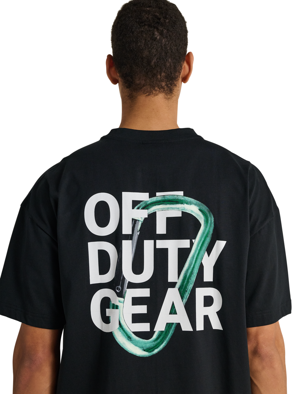 HALO GRAPHIC BOXY T-SHIRT, BLACK/SILVER/SPRING BOQUET, model