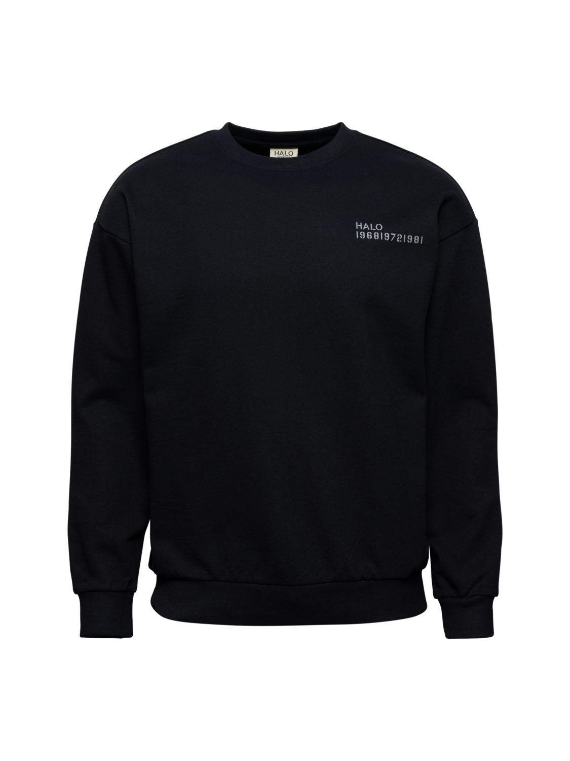 HALO ESSENTIAL CREW, BLACK, packshot