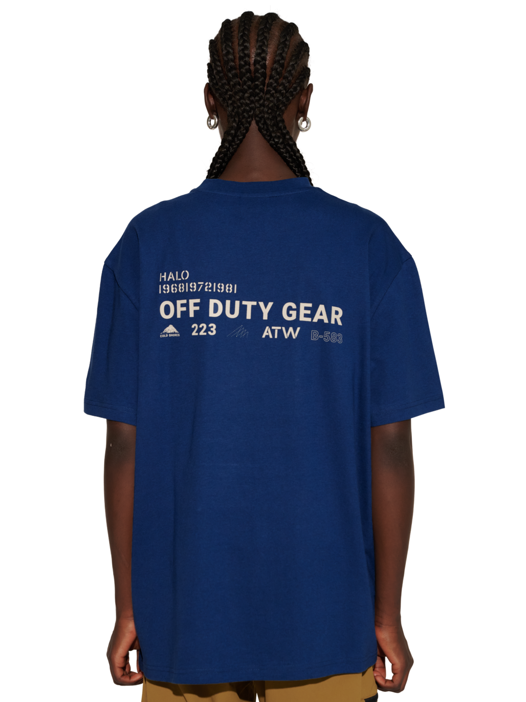 HALO COLD SHORE T-SHIRT, SARGASSO SEA, model