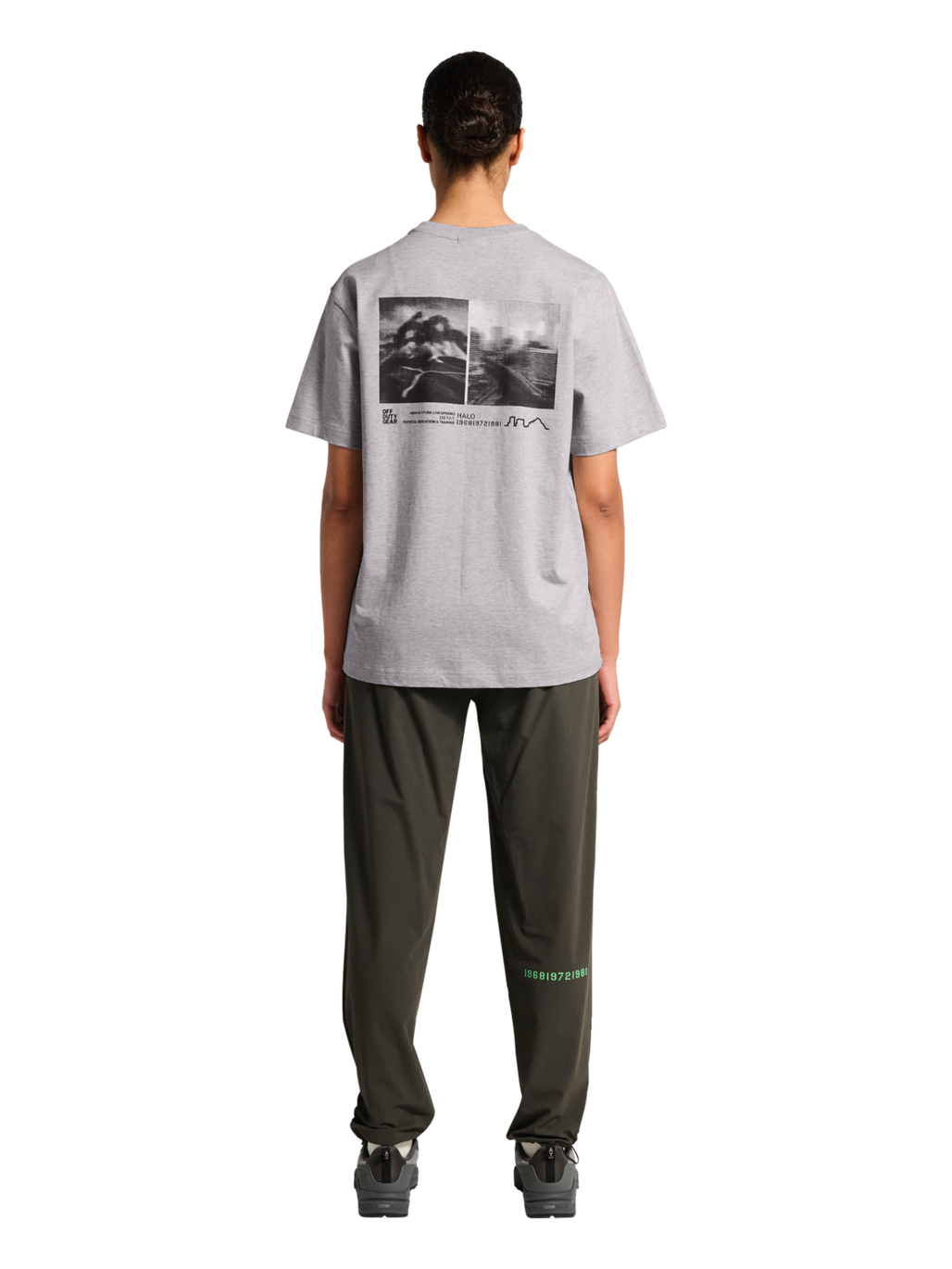 HALO GRAPHIC T-SHIRT, LIGHT GREY MELANGE, model