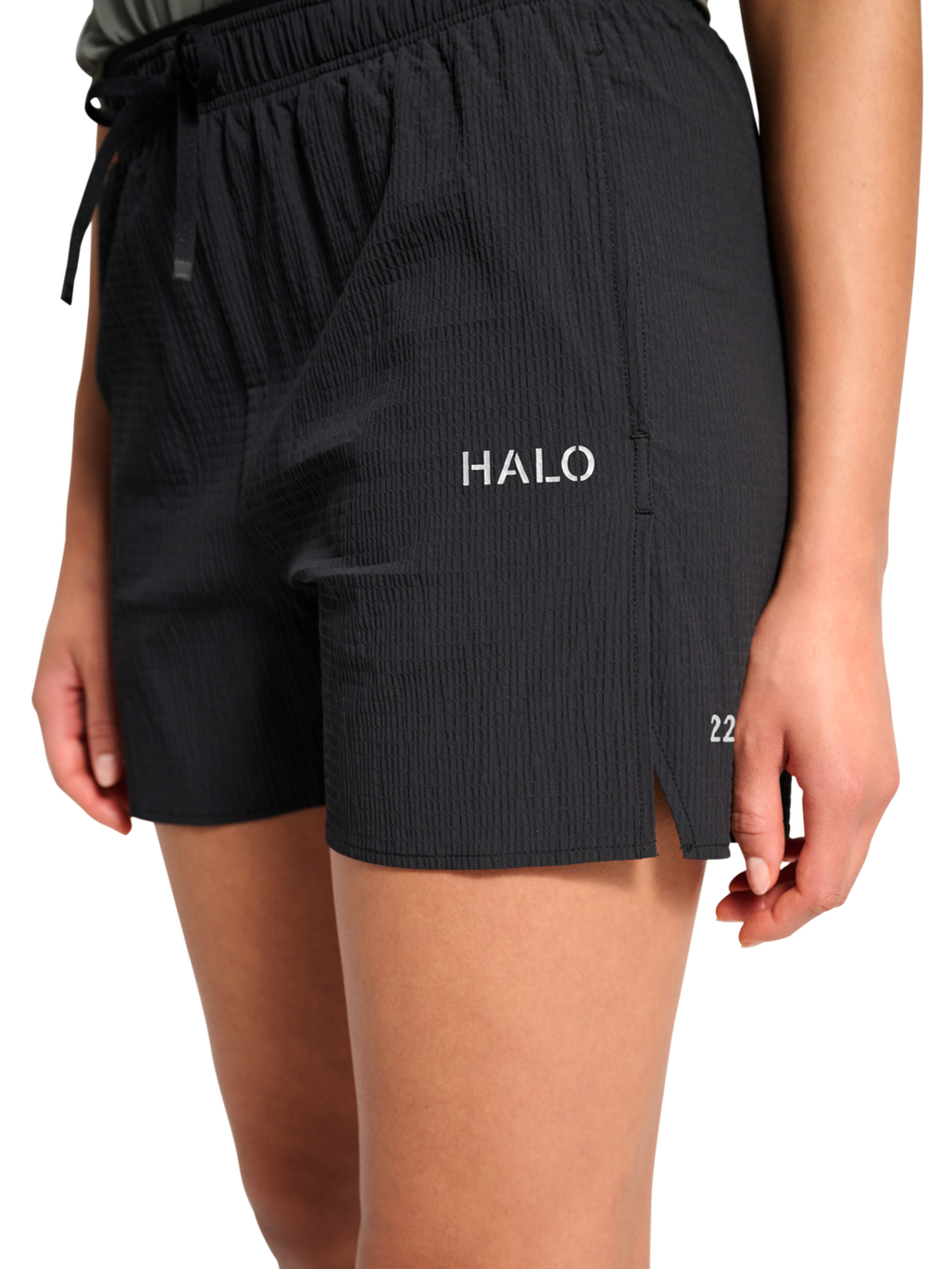 HALO WAFFLE TECH SHORTS, BLACK, model