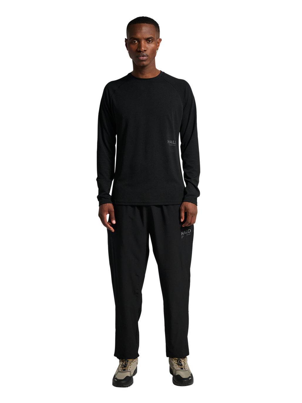 HALO TECH PANTS, BLACK, model