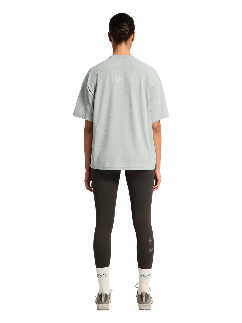 HALO SORONA BOXY T-SHIRT, STORM GRAY, model